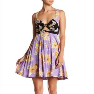 Free People Baby It's You Floral Print Mini Dress